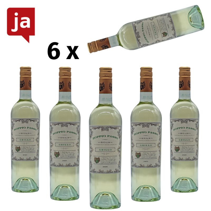 6 x Doppio Passo Grillo Sicilia 0,75 L 12,5% vol 6 x Doppio Passo Grillo Sicilia 0,75 L 12,5% vol
