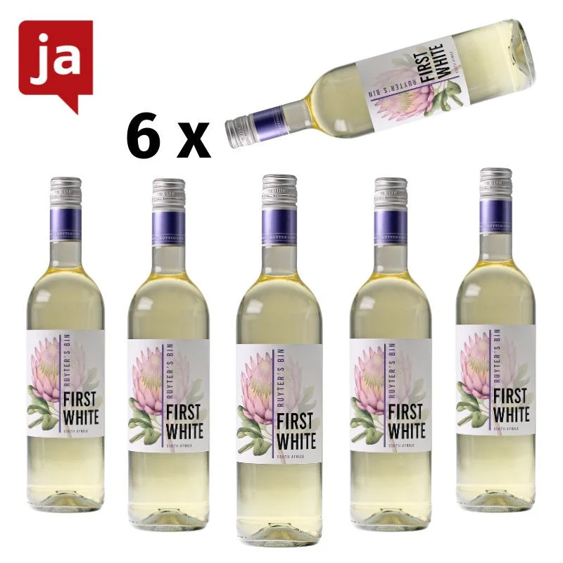 6 Flaschen Ruyter's Bin First White 0,75 L 12,5% vol 6 Flaschen Ruyter's Bin First White 0,75 L 12,5% vol