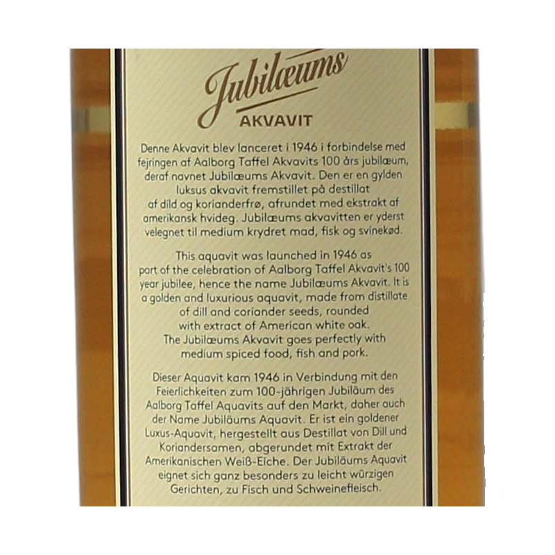 Aalborg Jubiläums Akvavit 40 % vol 0,7 L Aalborg Jubiläums Akvavit 40 % vol 0,7 L