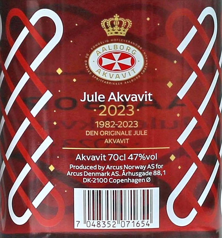 Aalborg Jule Akvavit 2023 0,7 L 47 % vol