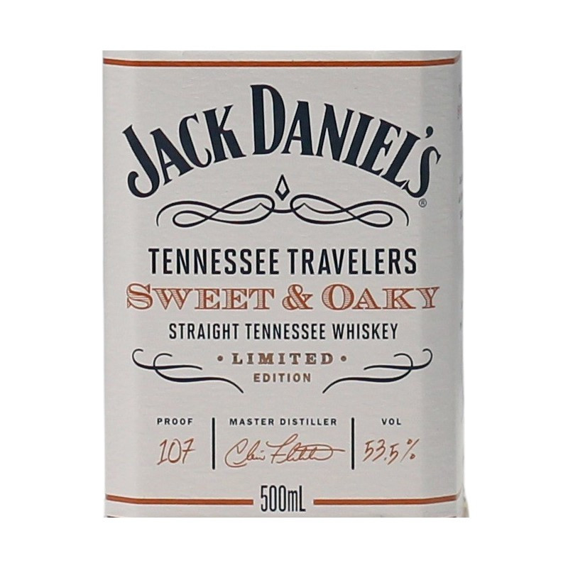 Jack Daniels Tennessee Travelers Sweet & Oaky 0,5 L 53,5%vol Jack Daniels Tennessee Travelers Sweet & Oaky 0,5 L 53,5%vol