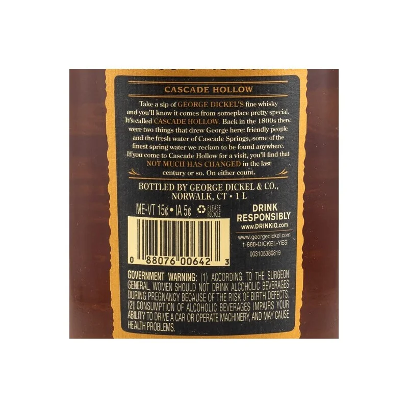 George Dickel No. 8 1 L 40% vol George Dickel No. 8 1 L 40% vol