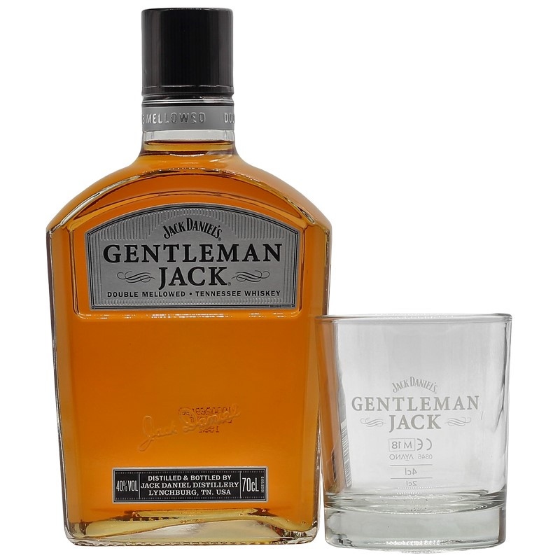 Gentleman Jack Geschenkset mit Whisky Tumbler 0,7 L 40% vol