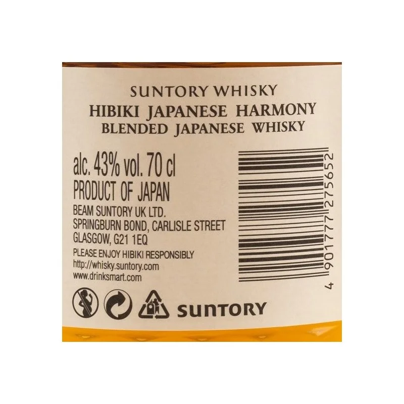 Hibiki Suntory Whisky Japanese Harmony 0,7 L 43%vol