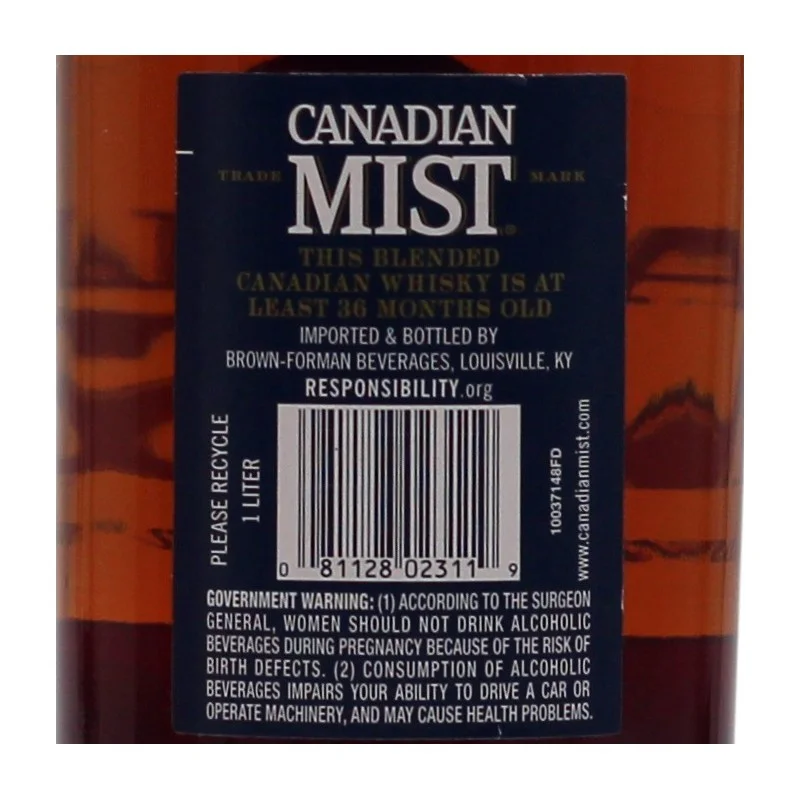 Canadian Mist Blended Whisky 1 Liter 40 % vol Canadian Mist Blended Whisky 1 Liter 40 % vol