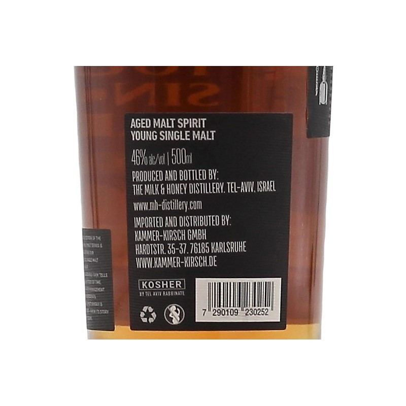 Milk & Honey Young Single Malt 0,5 L 46% vol Milk & Honey Young Single Malt 0,5 L 46% vol
