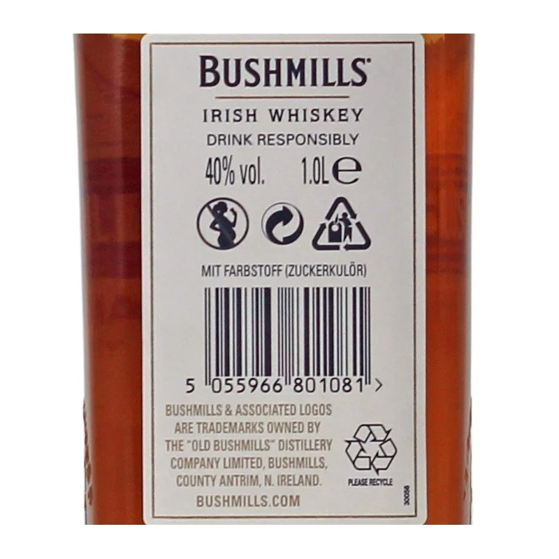 Bushmills The Original Irish Whiskey 1 L 40% vol Bushmills The Original Irish Whiskey 1 L 40% vol