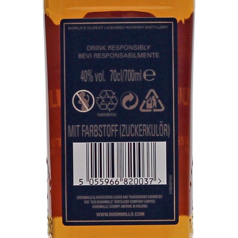 Bushmills 10 Jahre 0,7 L 40% vol Bushmills 10 Jahre 0,7 L 40% vol