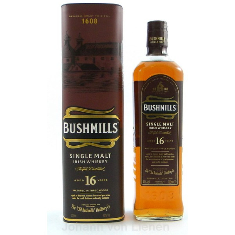 Bushmills 16 Jahre 0,7 L 40%vol Bushmills 16 Jahre 0,7 L 40%vol