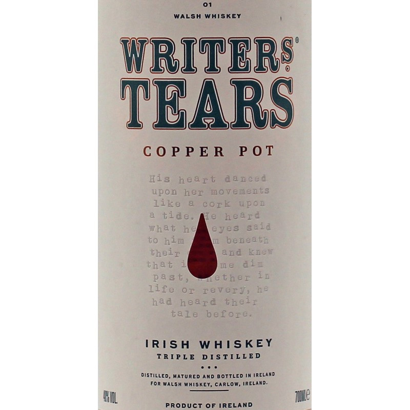 Writer's Tears Copper Pot Irish Whiskey 0,7 L 40% vol Writer's Tears Copper Pot Irish Whiskey 0,7 L 40% vol