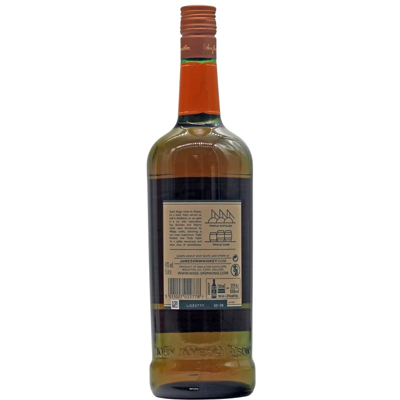 Jameson Triple Triple 1 L 40% vol Jameson Triple Triple 1 L 40% vol