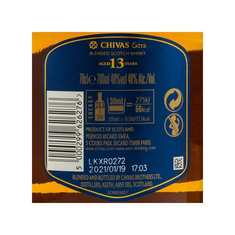 Chivas Regal 13 Jahre American Rye Cask 0,7 L 40% vol Chivas Regal 13 Jahre American Rye Cask 0,7 L 40% vol