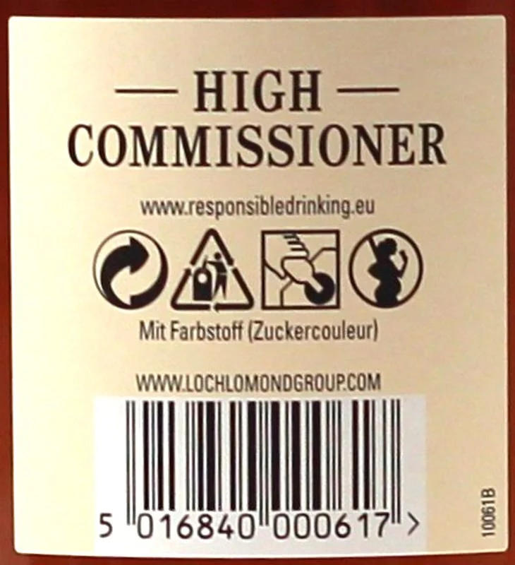 High Commissioner Blended Scotch Whisky 1 L 40% vol High Commissioner Blended Scotch Whisky 1 L 40% vol