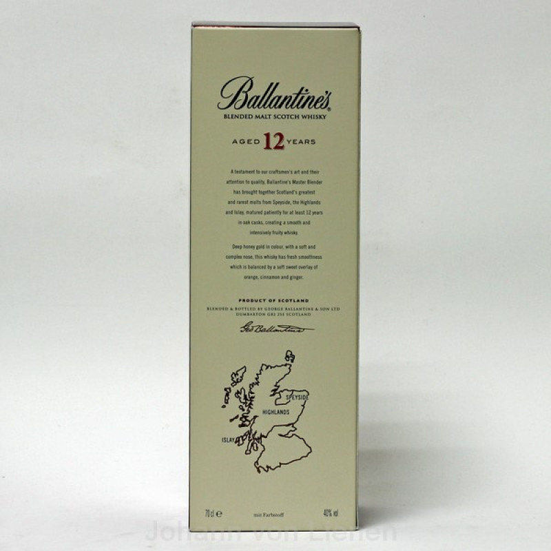 Ballantines 12 Years Blended Malt 0,7 L 40%vol Ballantines 12 Years Blended Malt 0,7 L 40%vol
