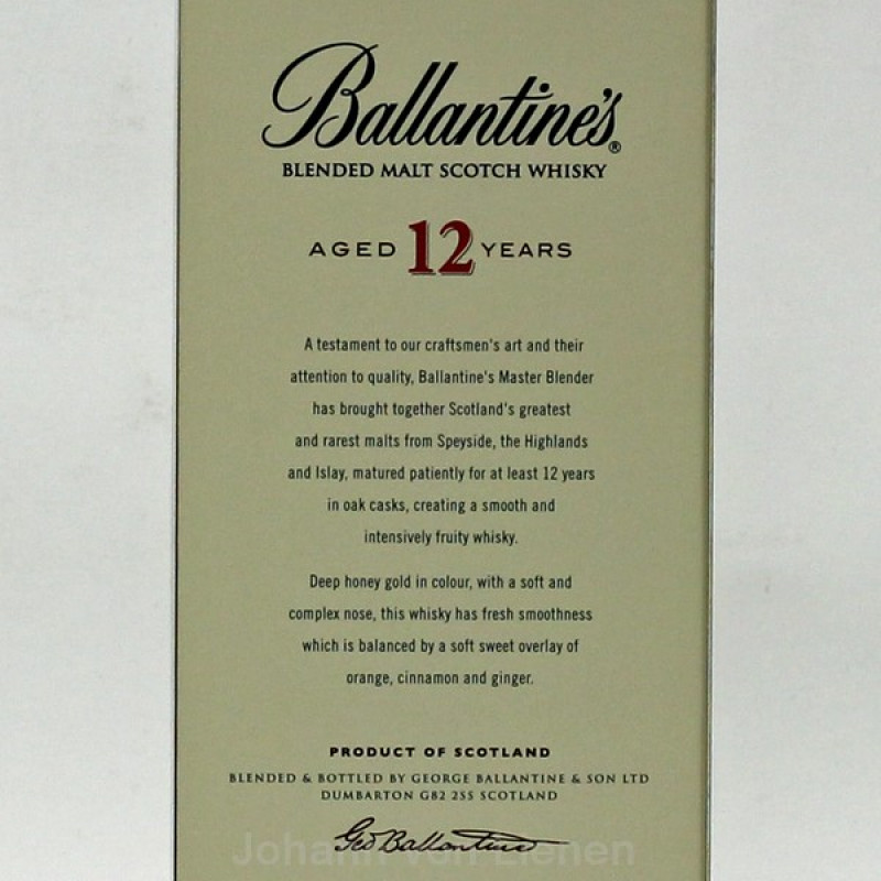 Ballantines 12 Years Blended Malt 0,7 L 40%vol Ballantines 12 Years Blended Malt 0,7 L 40%vol