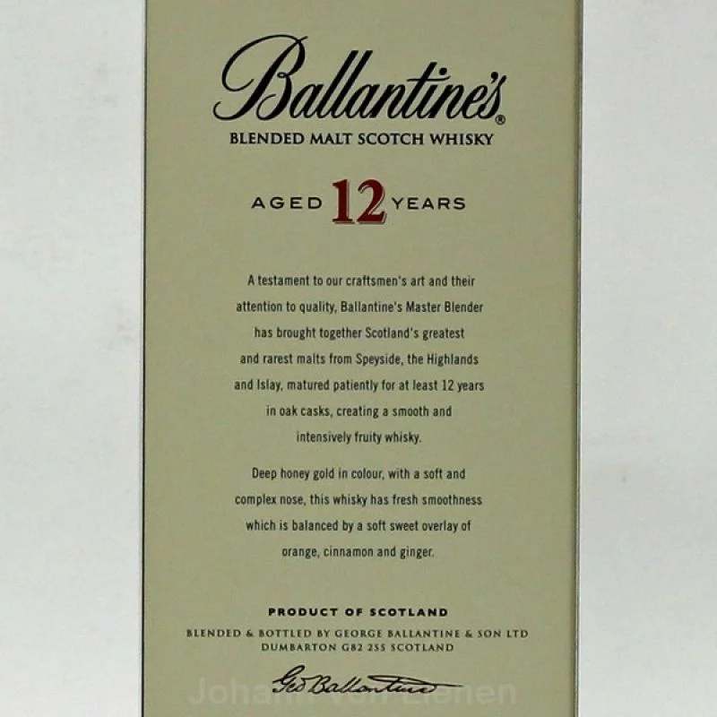 Ballantines 12 Years Blended Malt 0,7 L 40%vol