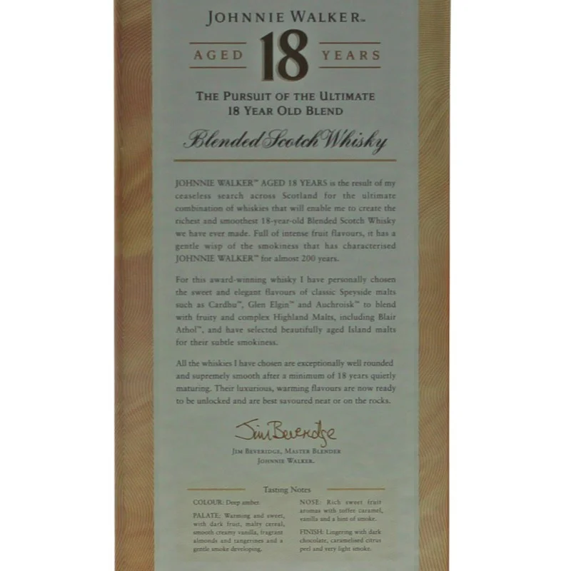 Johnnie Walker 18 Jahre 0,7 L 40% vol Johnnie Walker 18 Jahre 0,7 L 40% vol