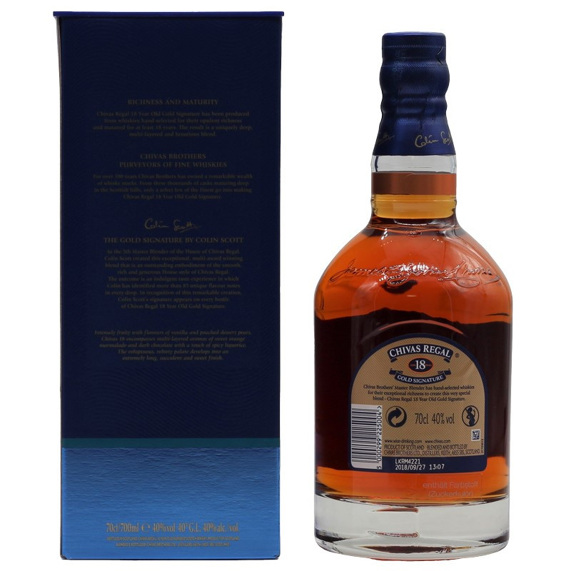 Chivas Regal 18 Jahre 0,7 L 40%vol Chivas Regal 18 Jahre 0,7 L 40%vol