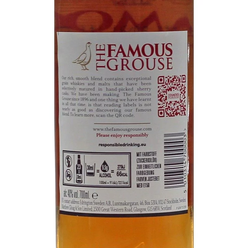 The Famous Grouse Whisky 0,7 L 40% vol