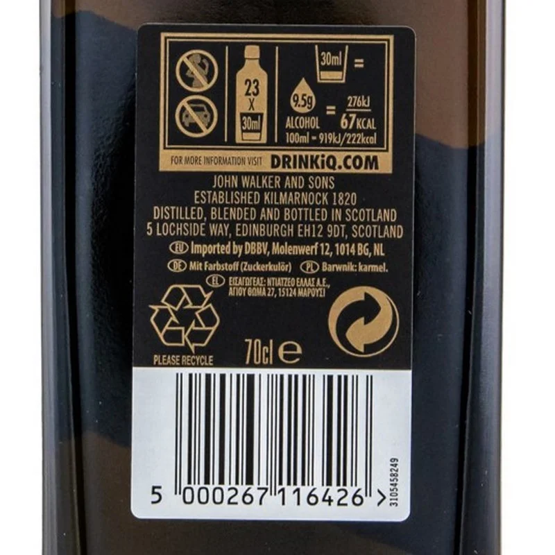 Johnnie Walker Double Black 0,7 Ltr. 40%vol Johnnie Walker Double Black 0,7 Ltr. 40%vol