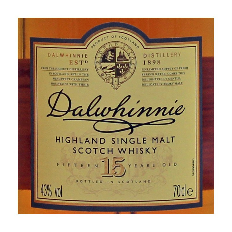 Dalwhinnie 15 Jahre 0,7 L 43% vol Dalwhinnie 15 Jahre 0,7 L 43% vol