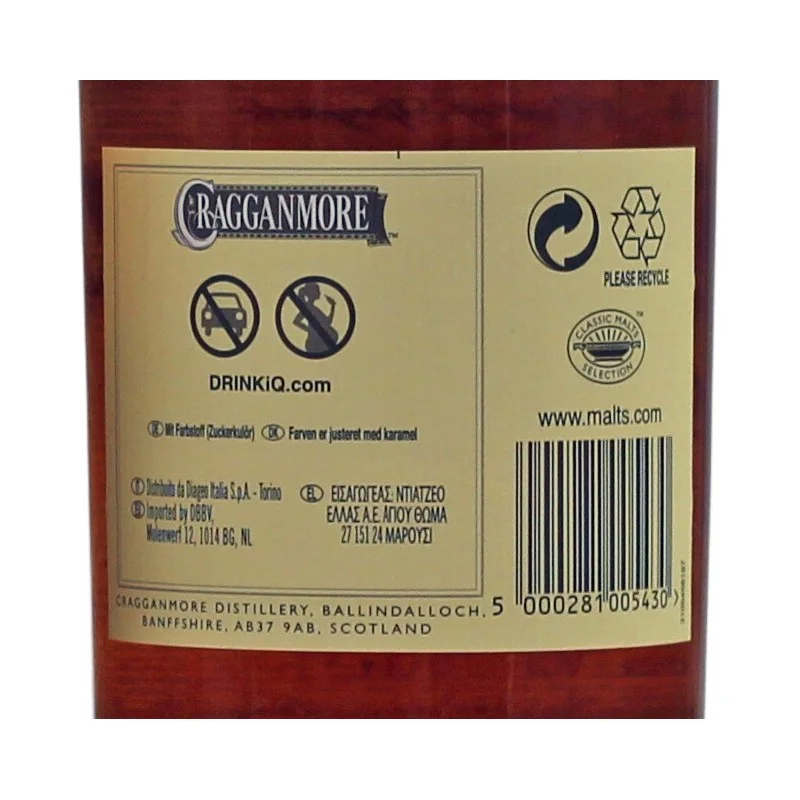 Cragganmore 12 Jahre Years 0,7 L 40% vol