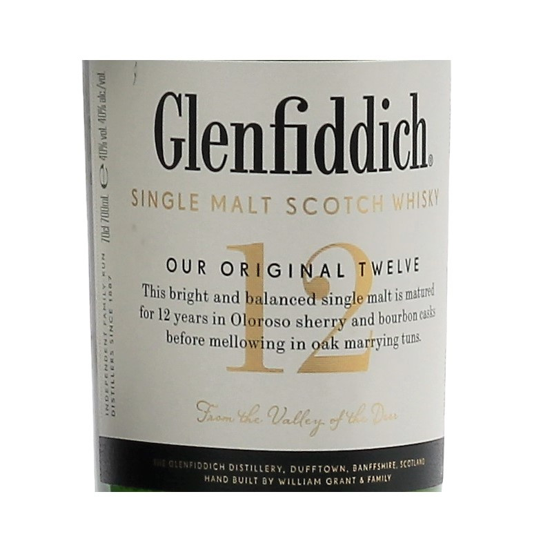 Glenfiddich 12 Jahre 0,7 L 40%vol Glenfiddich 12 Jahre 0,7 L 40%vol