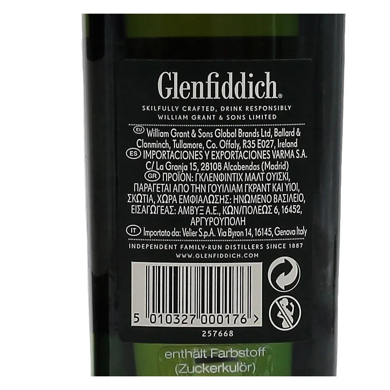 Glenfiddich 12 Jahre 0,7 L 40%vol Glenfiddich 12 Jahre 0,7 L 40%vol