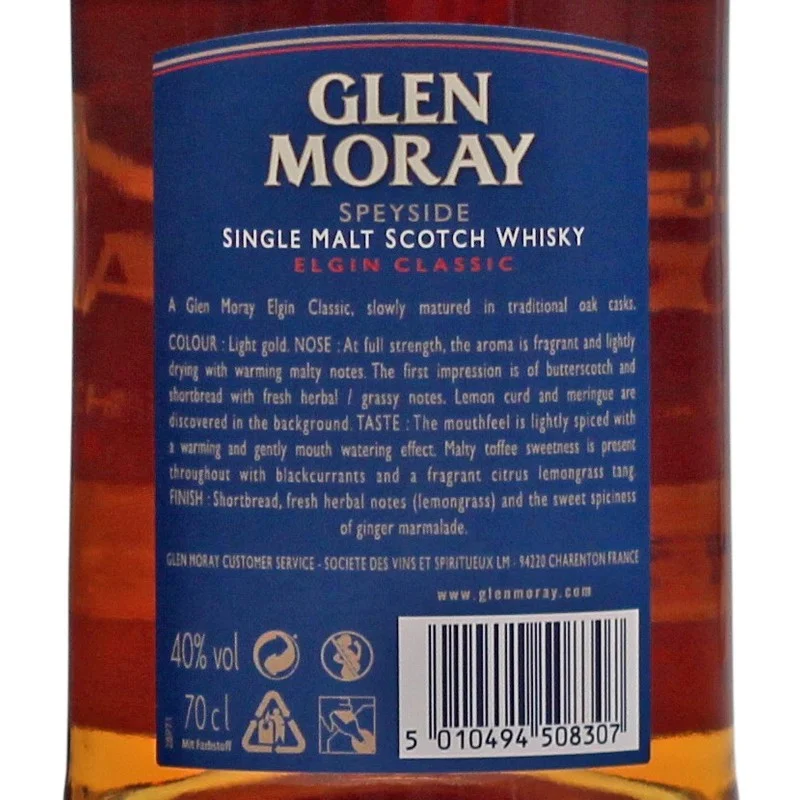Glen Moray Elgin Classic 0,7 L 40% vol Glen Moray Elgin Classic 0,7 L 40% vol