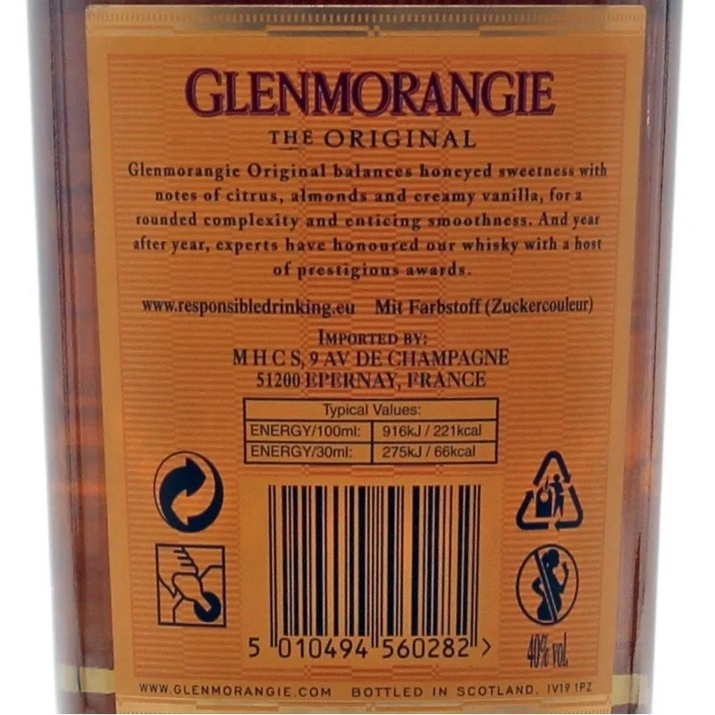 Glenmorangie Original 10 Jahre 0,7 L 40% vol Glenmorangie Original 10 Jahre 0,7 L 40% vol