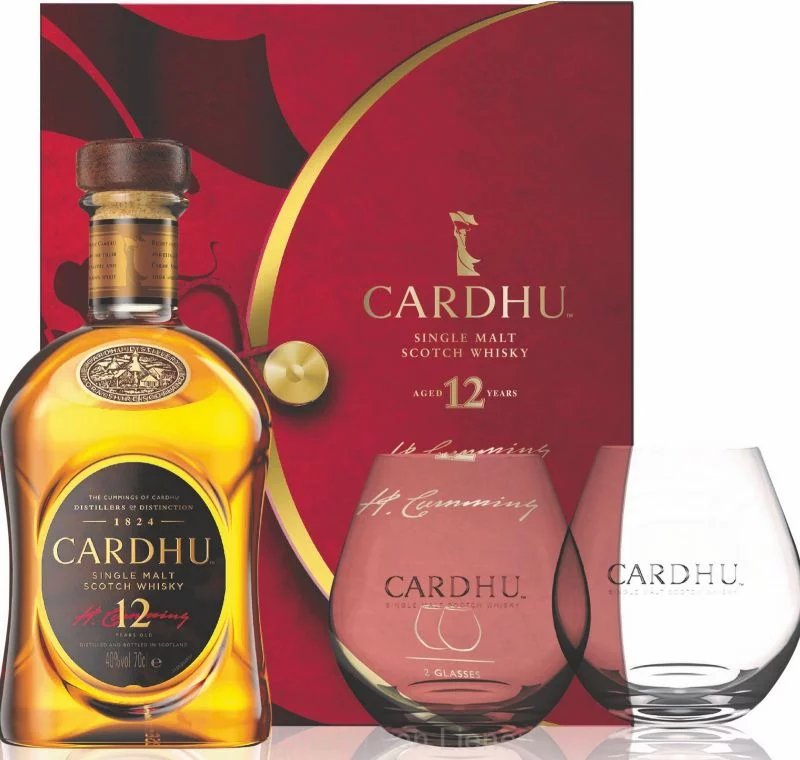 Cardhu 12 Jahre Geschenkset mit 2 Gläsern 0,7 Ltr 40%