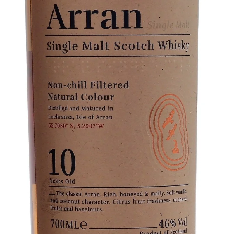 Arran 10 Jahre 0,7 L 46% vol Arran 10 Jahre 0,7 L 46% vol