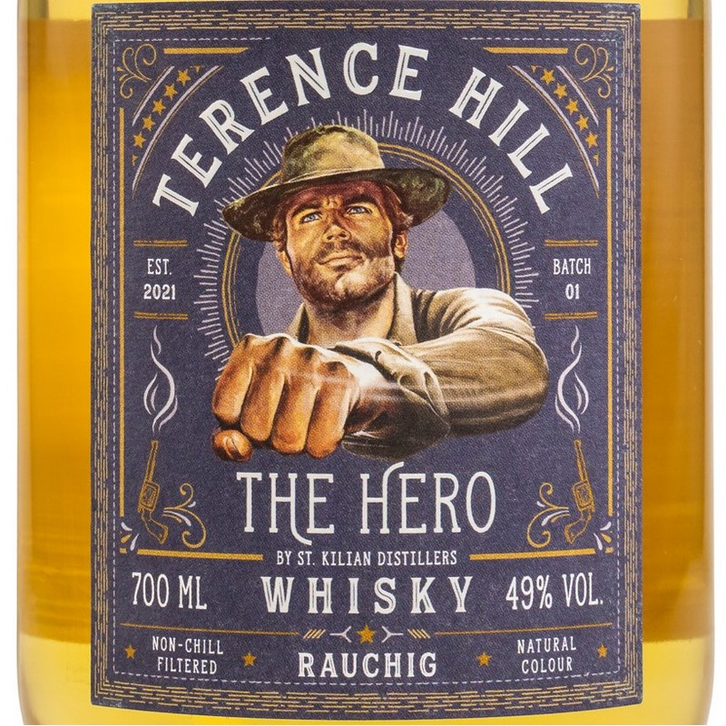 Terence Hill The Hero Whisky Rauchig 0,7 L 49% vol Terence Hill The Hero Whisky Rauchig 0,7 L 49% vol