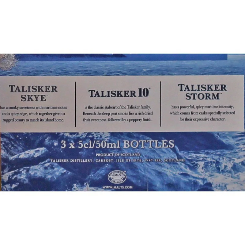 Talisker Miniaturen Collection 3 x 0,05 L 45,8% vol