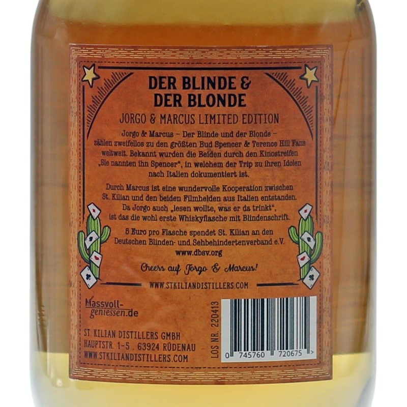 St. Kilian der Blinde & der Blonde 0,7 L 47% vol St. Kilian der Blinde & der Blonde 0,7 L 47% vol