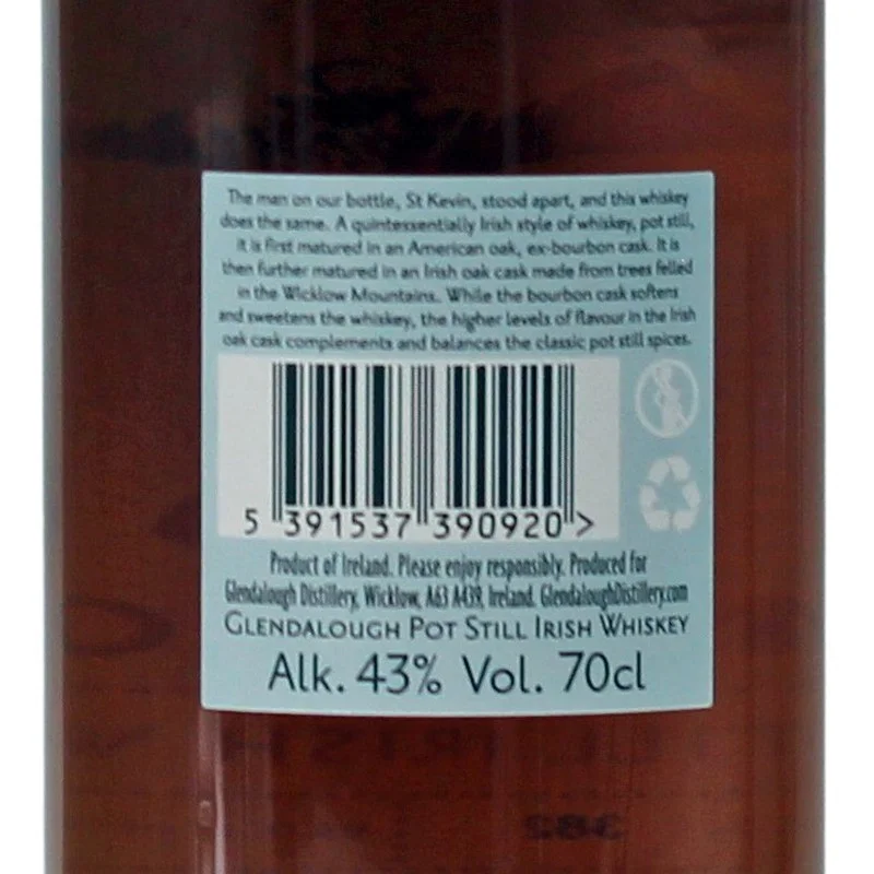 Glendalough Pot Still Irish Whiskey 0,7 L 43% vol Glendalough Pot Still Irish Whiskey 0,7 L 43% vol