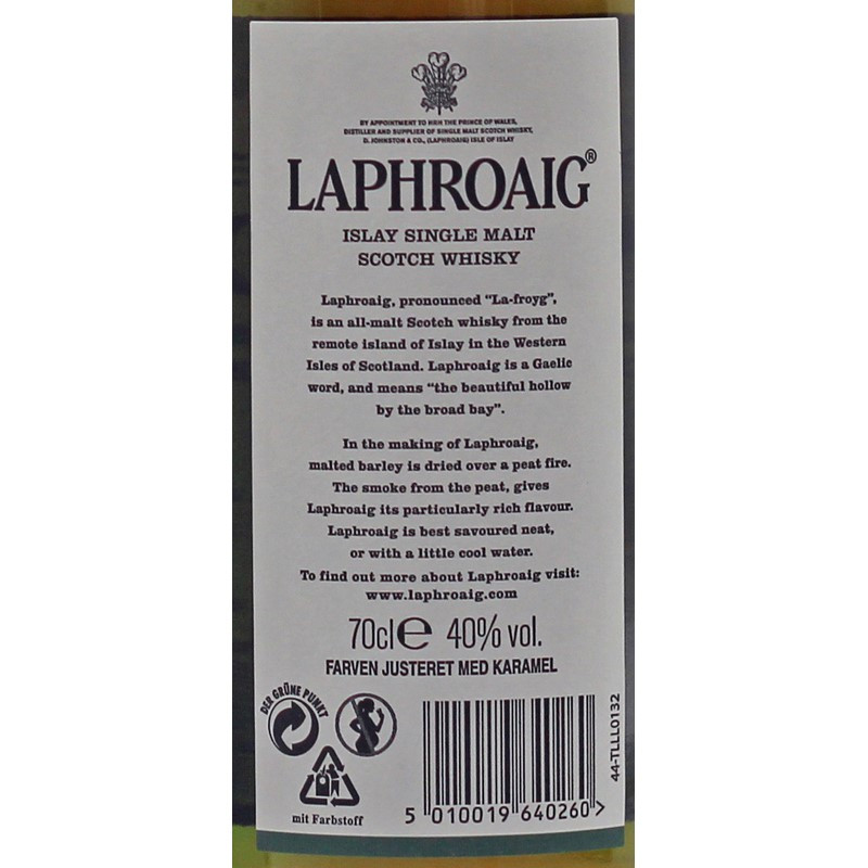Laphroaig Whisky 10 Jahre 0,7 L 40% vol Laphroaig Whisky 10 Jahre 0,7 L 40% vol