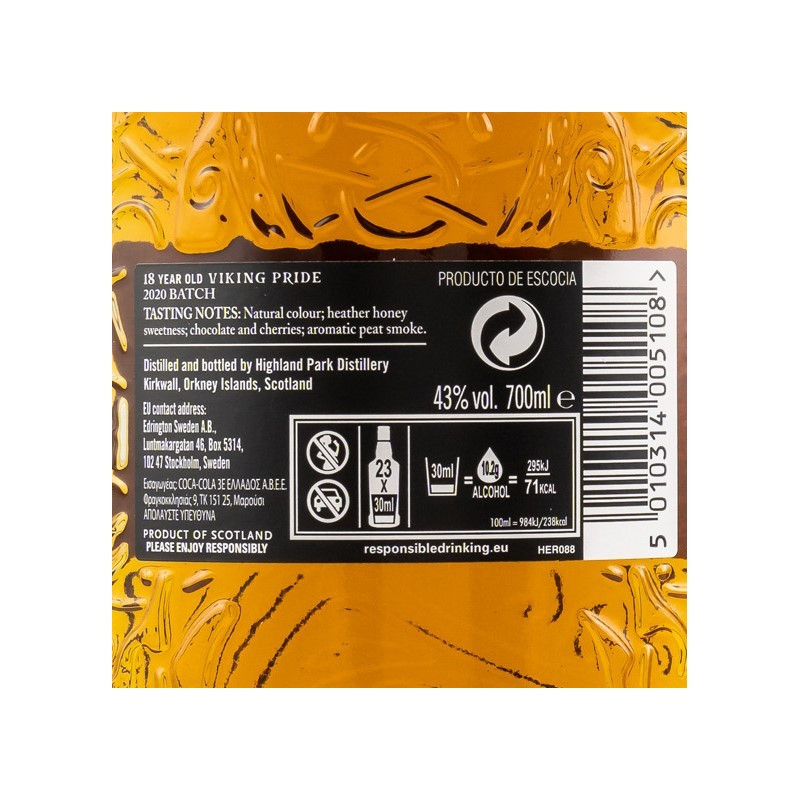 Highland Park 18 Years 0,7 L 43%vol Highland Park 18 Years 0,7 L 43%vol
