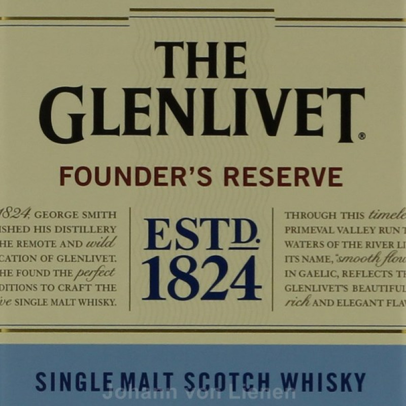 The Glenlivet Founders Reserve 0,7 L 40%vol The Glenlivet Founders Reserve 0,7 L 40%vol