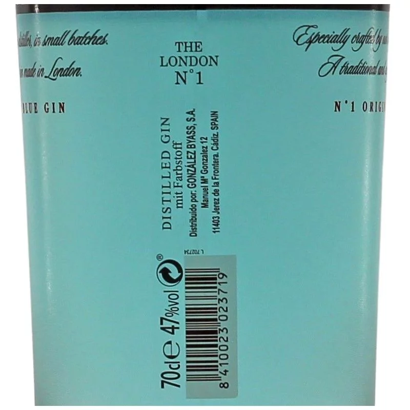 The London Nr.1 Original Blue Gin 0,7 L 43% vol