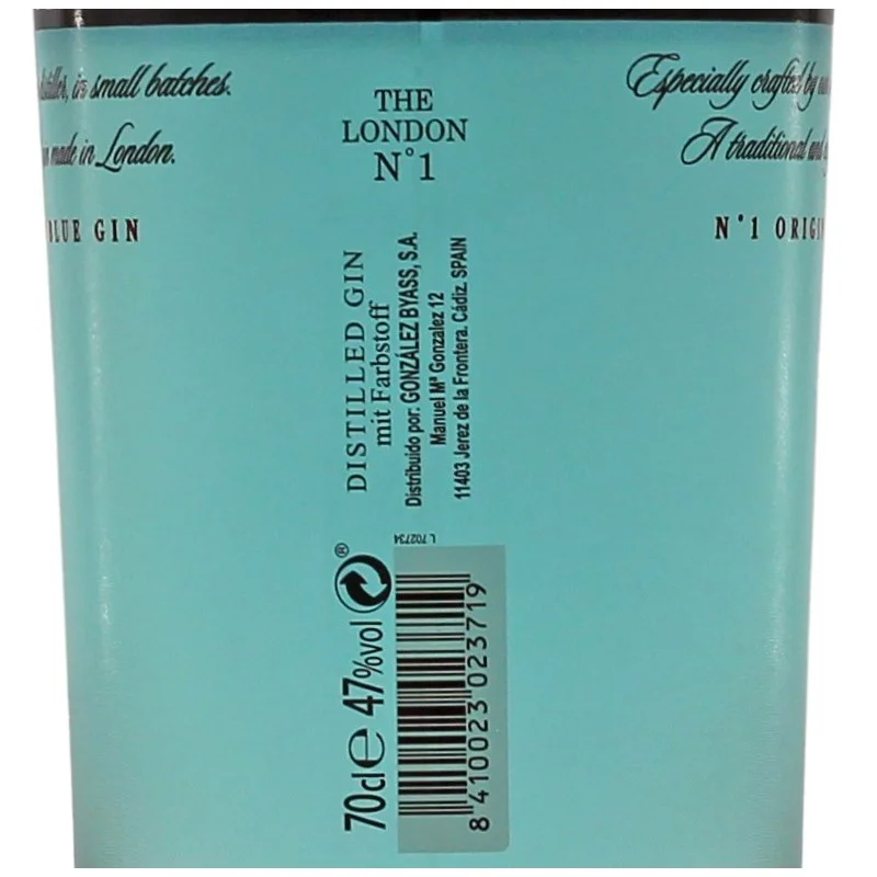 The London Nr.1 Original Blue Gin 0,7 L 43% vol The London Nr.1 Original Blue Gin 0,7 L 43% vol