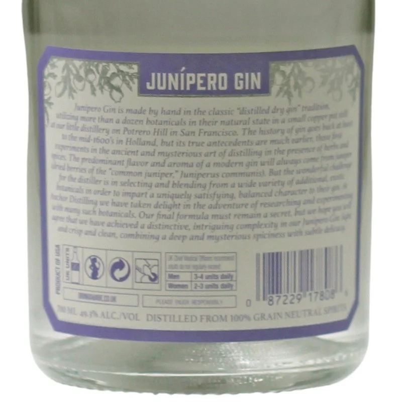 Junipero Gin 0,7 L 49,3% vol