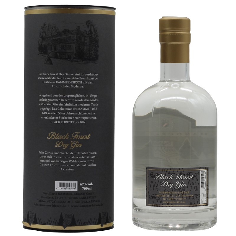 Black Forest Dry Gin 0,7 L 47% vol. Black Forest Dry Gin 0,7 L 47% vol.