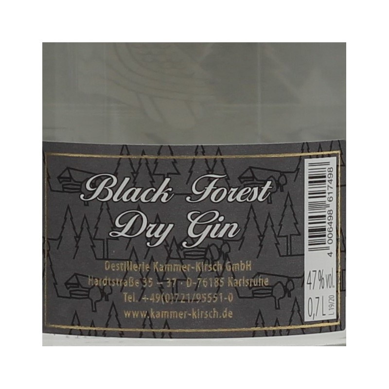 Black Forest Dry Gin 0,7 L 47% vol. Black Forest Dry Gin 0,7 L 47% vol.