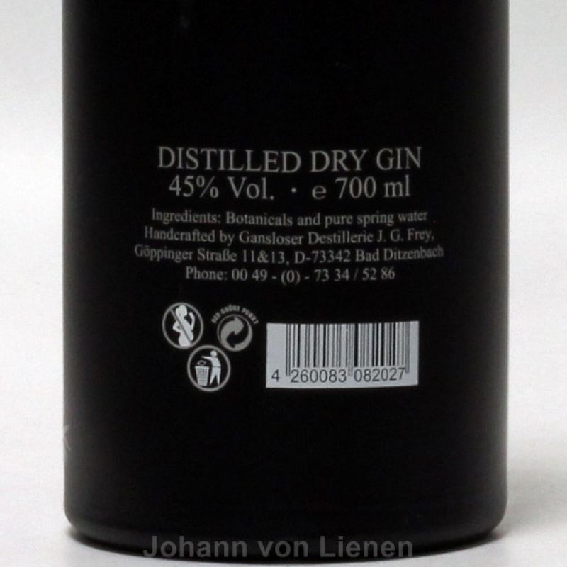 Gansloser Black Gin 0,7 L 45 %vol Gansloser Black Gin 0,7 L 45 %vol