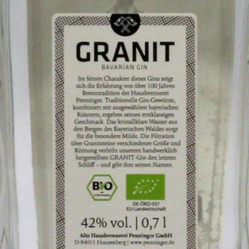 Granit Bavarian Bio Gin 0,7 L 42%vol Granit Bavarian Bio Gin 0,7 L 42%vol