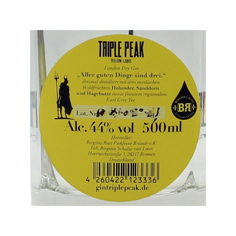 Triple Peak London Dry Gin 0,5 L 44%vol Triple Peak London Dry Gin 0,5 L 44%vol