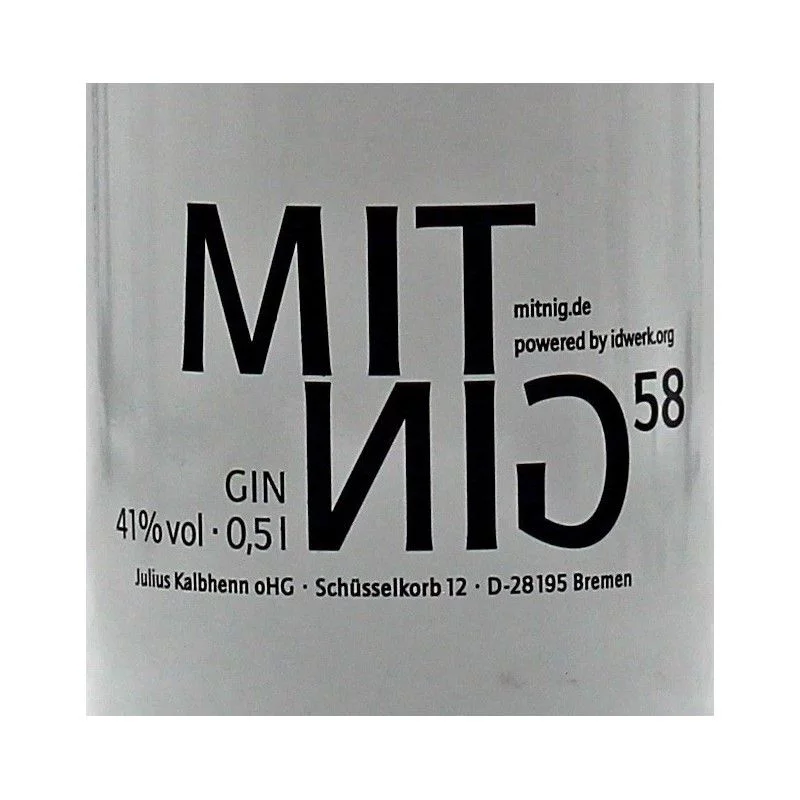 Mit Nig Gin 58 0,5 L 41% vol