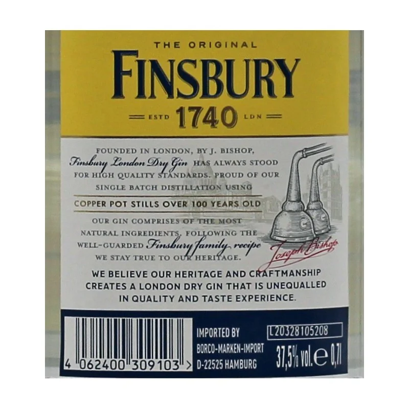 Finsbury Finest Distilled Gin 0,7 L 37,5% vol