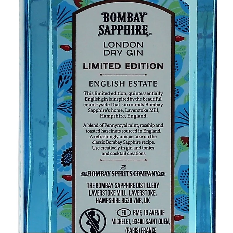 Bombay Sapphire Gin English Estate 0,7 L 41% vol. Bombay Sapphire Gin English Estate 0,7 L 41% vol.